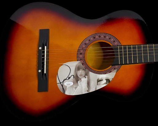 Taylor Swift Signed Black/Blonde Guitar - JSA COA #03